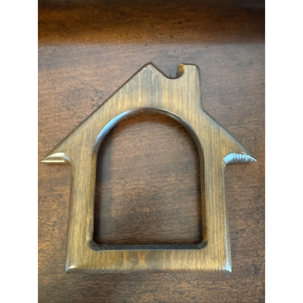 8"x8" (5.5"x4.5") Vintage Country Wood House Shaped Frame Farmhouse